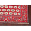 Tapis rouge en laine noué à la main de conception unique 4 pi 11 po x 6 pi 4 po New Age