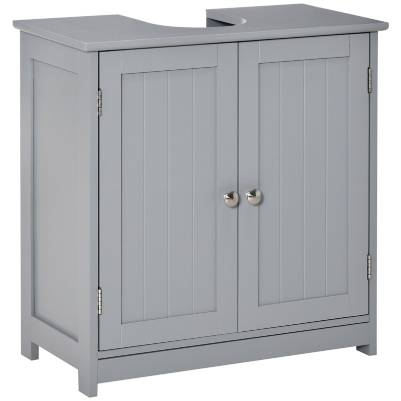 Pedestal Sink Storage Cabinet, Vanity Base Cabinet, Under Sink Bathroom Cabinet with U-shape Cut-Out and Adjustable Internal Shelf