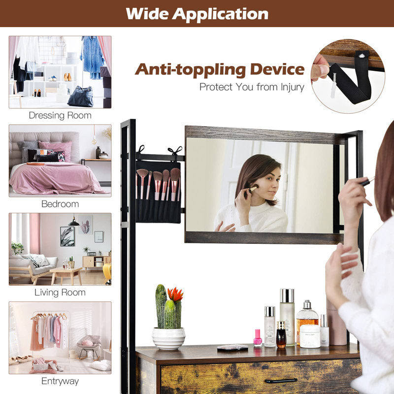 Morty Dressing Table with Mirror