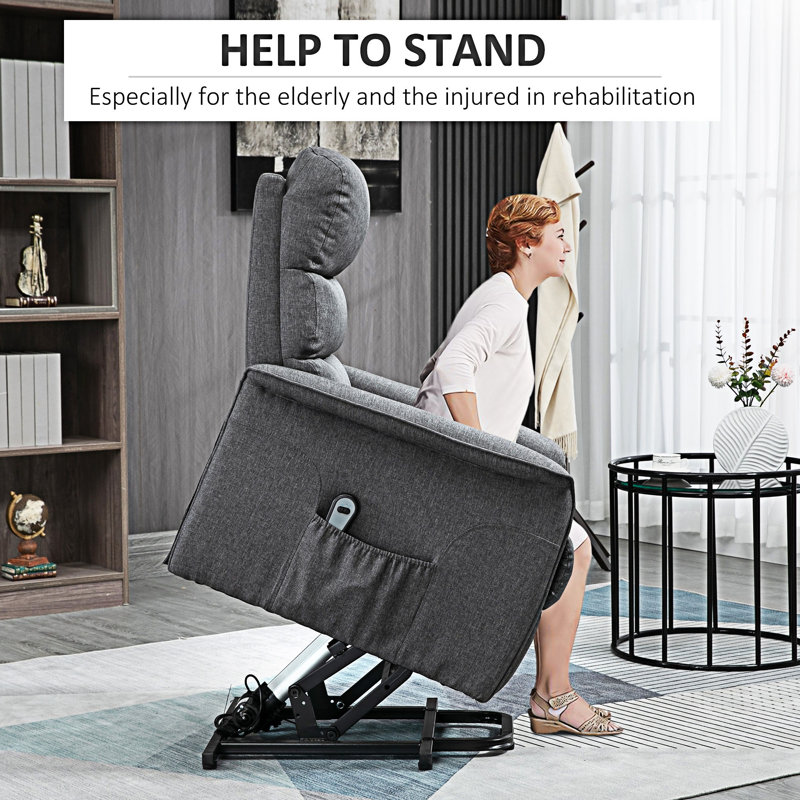 Fauteuil inclinable électrique, Polyester gris