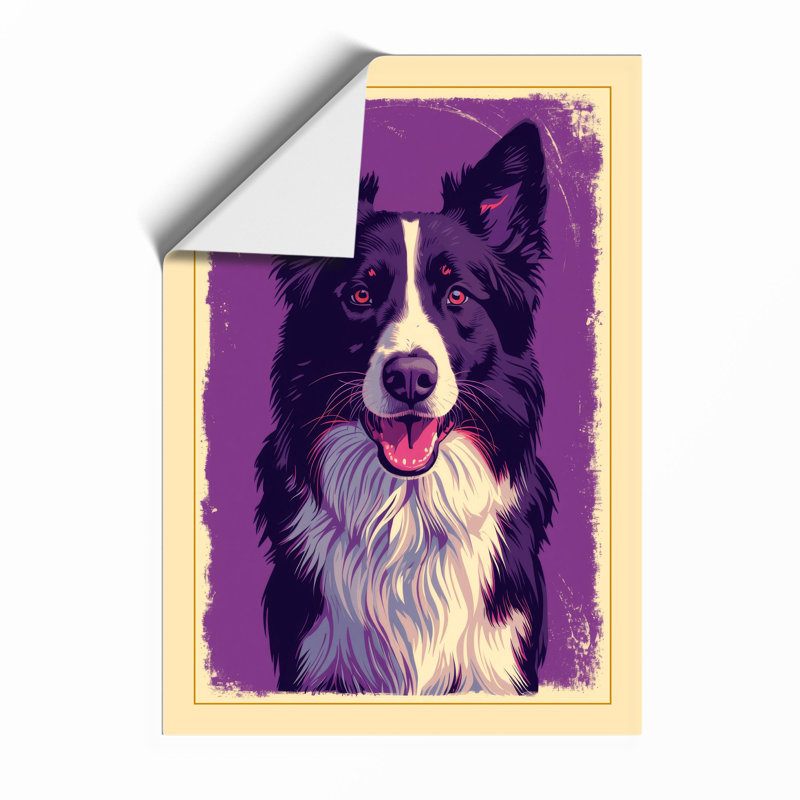 Cheerful Collie Modern - Framed Print, A1 - 84.1 x 59.4 cm, Unframed
