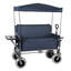 Wagon pliable 3-en-1 en acier avec banquette convertible, bleu