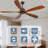 60 Inch Wood Ceiling Fan No Light With Remote Control