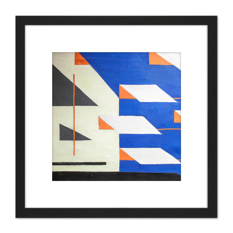 Blue Yellow Composition Modern by Lajos Tihanyi - Single Picture Frame Painting