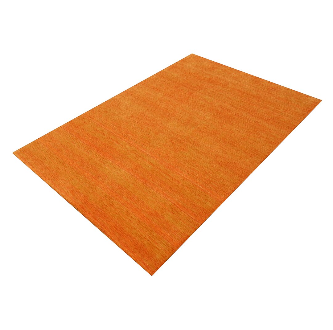 Handgefertigter Teppich Astral in Orange