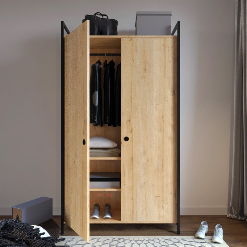Anneliese 2 Door Manufactured Wood Wardrobe