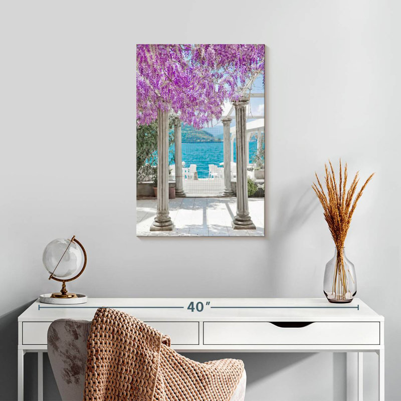 Lilie Wisteria Flowers And Columns, 24" H x 16" W