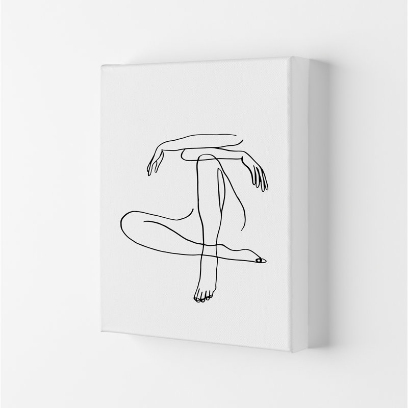 Sitting Legs Arms Crossed - Print, 59.4cm H x 42cm W x 4cm D, Wrapped Canvas