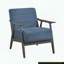 Fauteuil d'appoint décontracté transitionnel avec structure gris brique-612216958