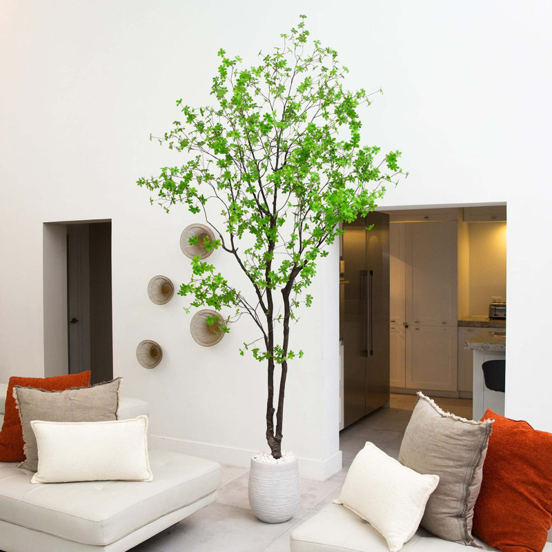 Faux arbre enkianthus 120 po en doublure de pot