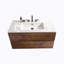 Meuble-lavabo mural de 36 po en noyer avec lavabo en céramique avec trois trous de robinet, grand meuble-lavabo flottant de rangement pour salle de bain moderne, pré-assemblé-151943128-151943111