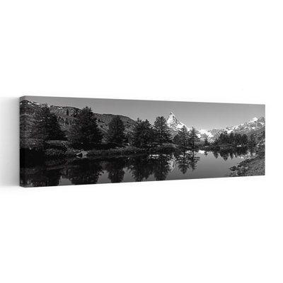 Matterhorn Reflecting Into Grindjisee Lake, Zermatt, Valais Canton, Switzerland Abstract Contemporary Landscape Nature Wall Art