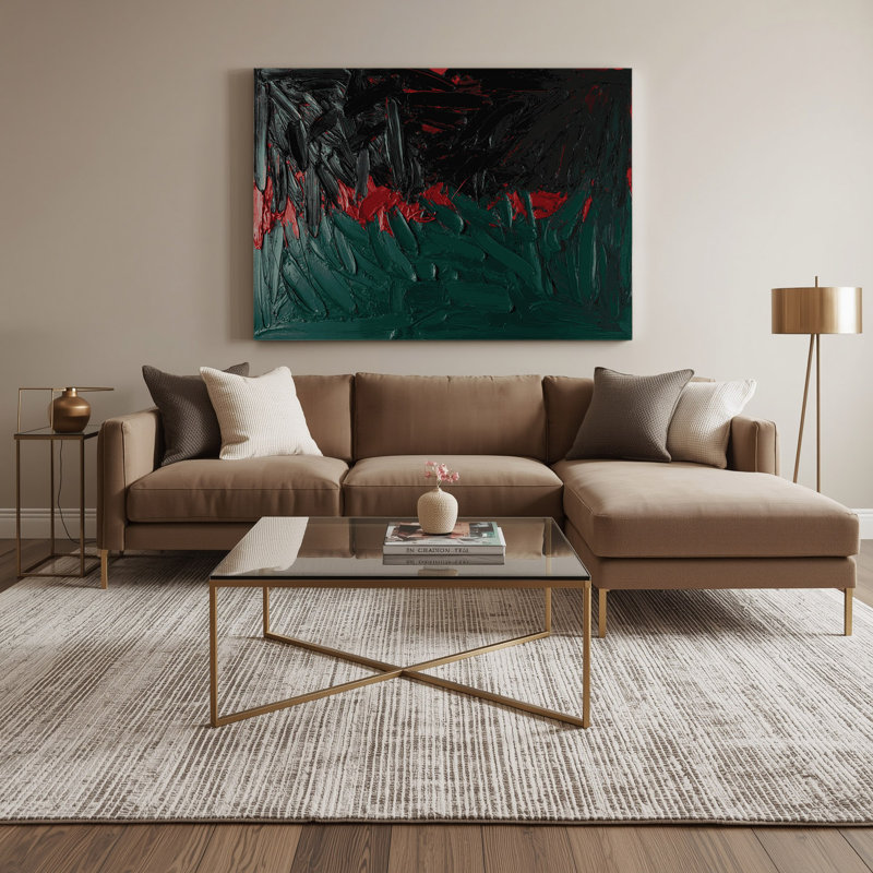 «Neo Expressionism 95 Green», art mural sur toile, H 11 po x l 14 po