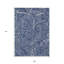 Tapis intérieur lavable 9 pi x 12 pi bleu marine et bleu ciel à motif cachemire