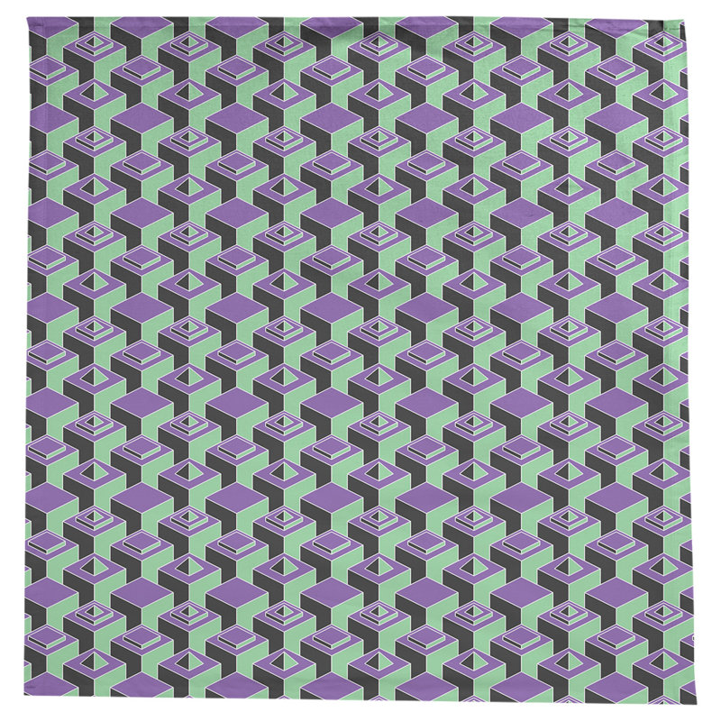 Nappe de gratte-ciels classiques, Mauve/vert