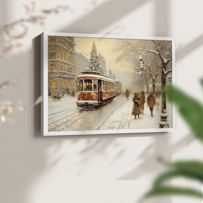 Chirstmas Art-CCCXL -Framed Print - Restickable, H 22 po x l 28 po, Blanc