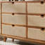 Simple rattan plaited sideboard cabinet