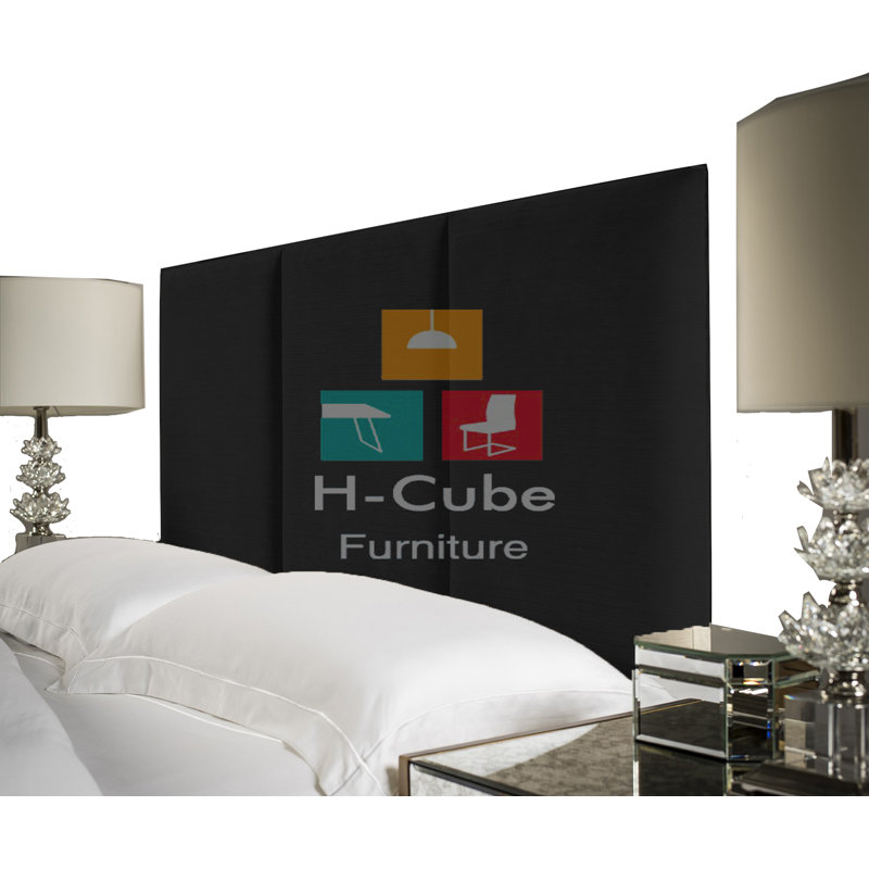 Alton Upholstered Headboard, Black, Kingsize (5')