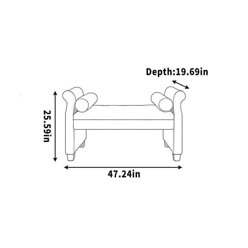 Monetta, 25.59" H x 47.24" W x 19.69" D
