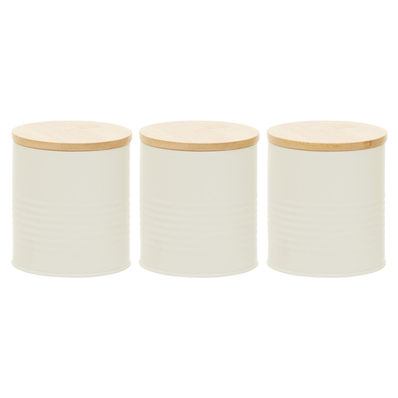 Alton Metal Jar - Set of 3, Cream