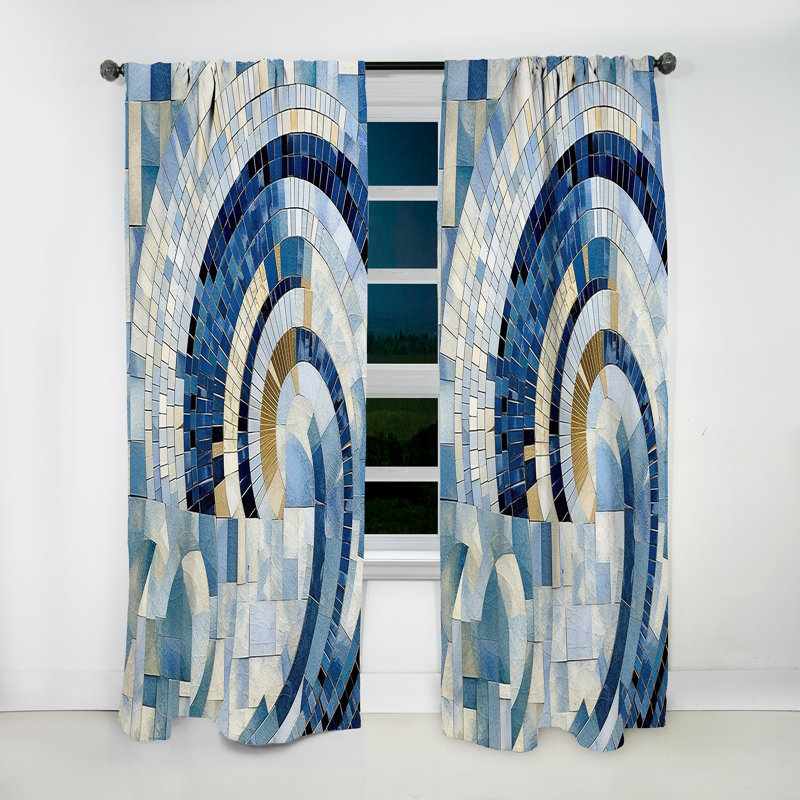 Rideau moderne obscurcissant en velours Harue, L 52 po x L 95 po