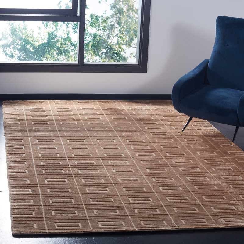 Tapis géométrique tissé à la main Danyele, Rectangle 9 pi x 12 pi