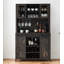 Armoire-bar 69,6 po de hauteur, support à vin pour 6 bouteilles et 12 fentes pour verres à pied 69,6 po-1422667963