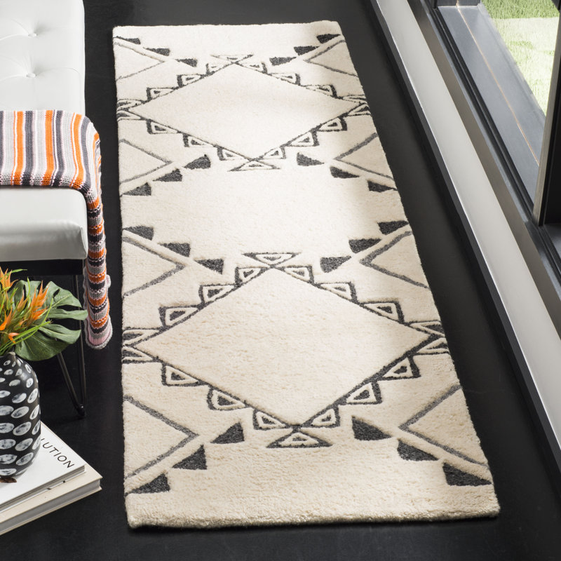 Powell Hand Tufted Performance Geometric Rug, Runner 2'3" x 8'