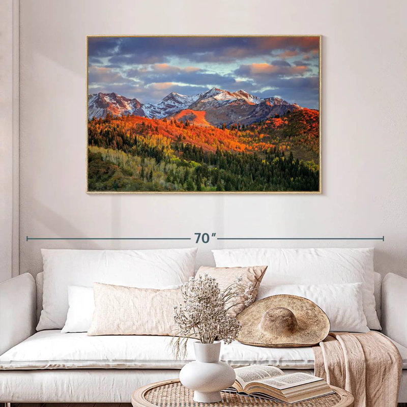 Mont Wasatch, Cadre flottant en bois naturel, 46 po x 31 po