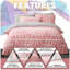 Teddy Fleece Geo Pattern Duvet Cover Set with Pillowcases, Soft Warm Winter Quilt Cover Bedding, Easy Care and Machine Washable-1544220881-1544220894
