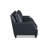  90" Leather Recessed Arm Sofa