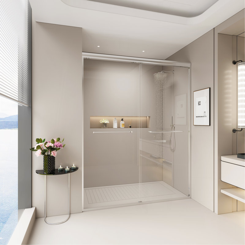 44 à 48 po X P 72 po H Double porte de douche coulissante