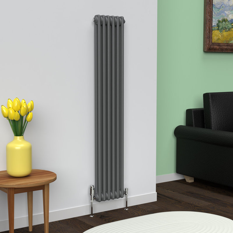 Standard Radiator, Grey, 59cm H x 11cm W x 3cm D