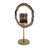 Jenyl Candle Holder, Elegant Round Frame, Gray-Copper Glass, 21 Inch-123774346