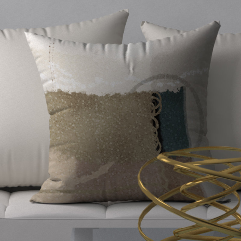 Abstract Reversible Throw Pillow, 24" x 24"