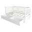 Lit convertible pour tout-petits en bois massif 3in1 Evolve avec tiroirs de rangement et garde-corps amovibles-130594144