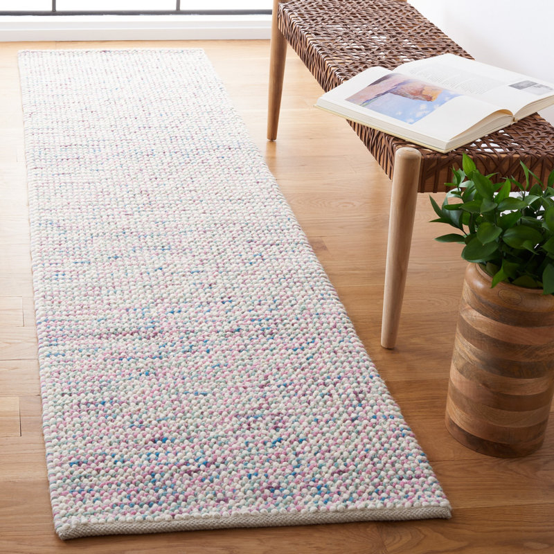 Tapis en laine tissé à la main Vermont, Tapis de couloir 2 pi 3 po x 8 pi