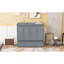 Lit escamotable double avec port USB et grand tiroir, gris