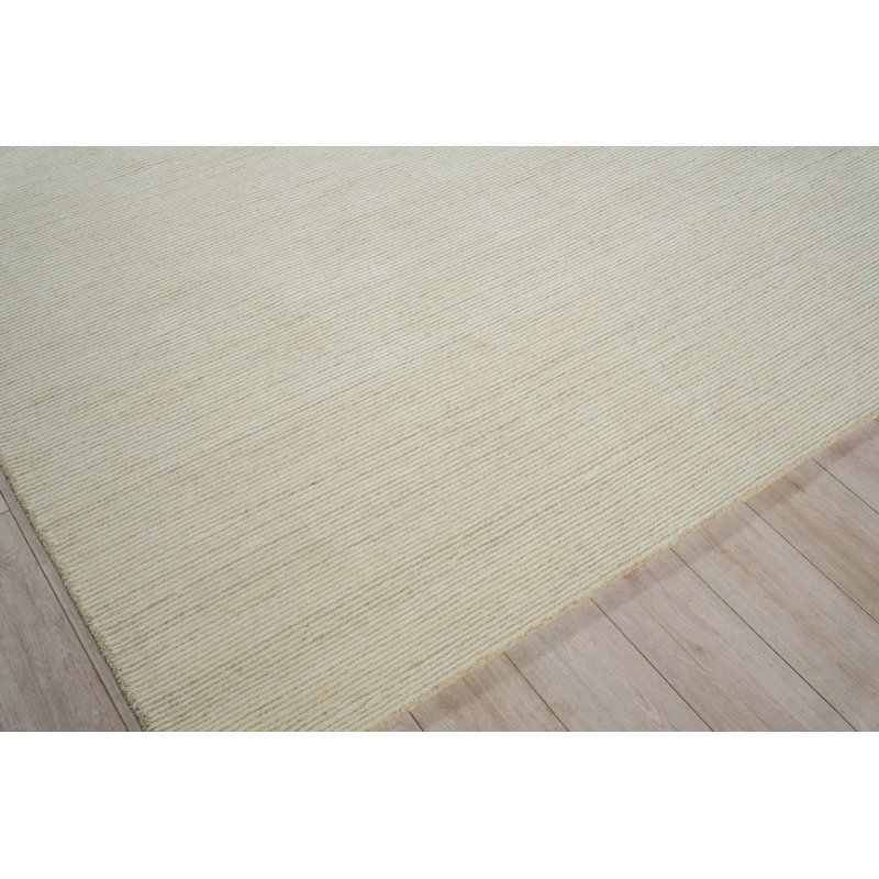 Benton Hand Tufted New Zealand Wool Natural Beige/Ivory Area Rug, 10'X14'