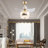 Xavious 23 Inch 3-Colour Gold Ceiling Fan LED Light with Remote Control