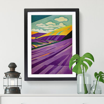 Lavender Field Abstract - Picture Frame Print