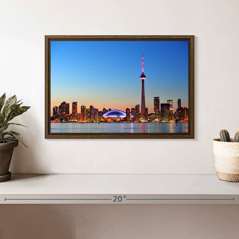 Toronto, 13" X 9", Floating Frame Walnut