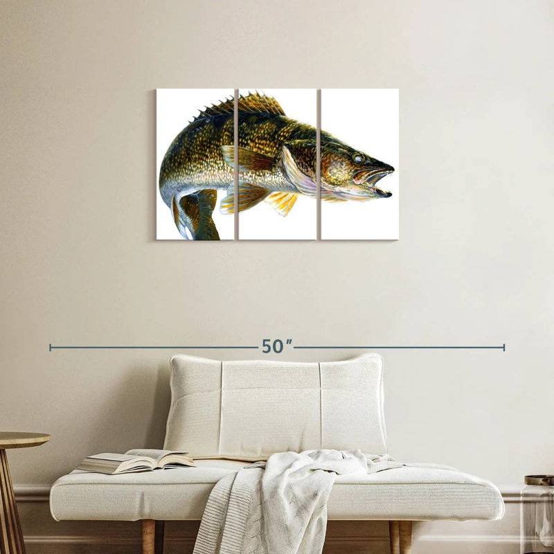 Brampt Break Line Walleye, 20" H x 33" W
