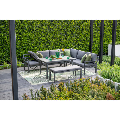 Audyn Wicker 7 - Person Garden Lounge Set with Cushions