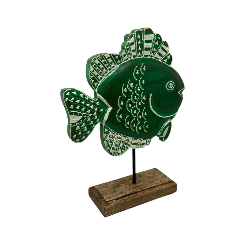 Wasabi Fish on Stand - Green Henna
