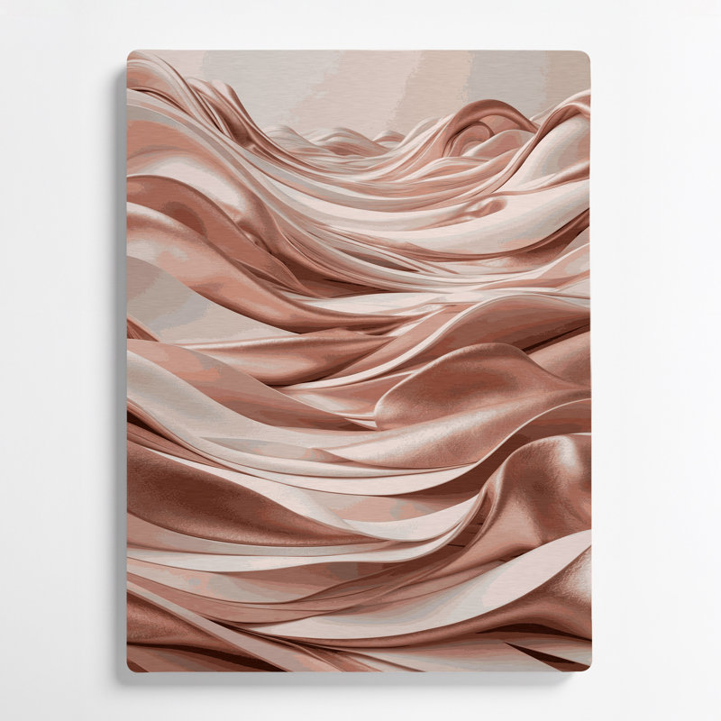 Paysage abstrait, art mural gris en métal 9, H 20 po x l 30 po