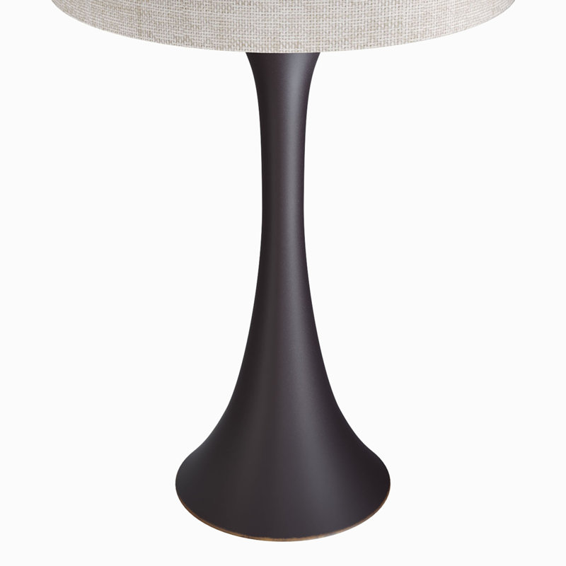 Lampe de table contemporaine en métal, Naturel, Bronze huilé, bronze