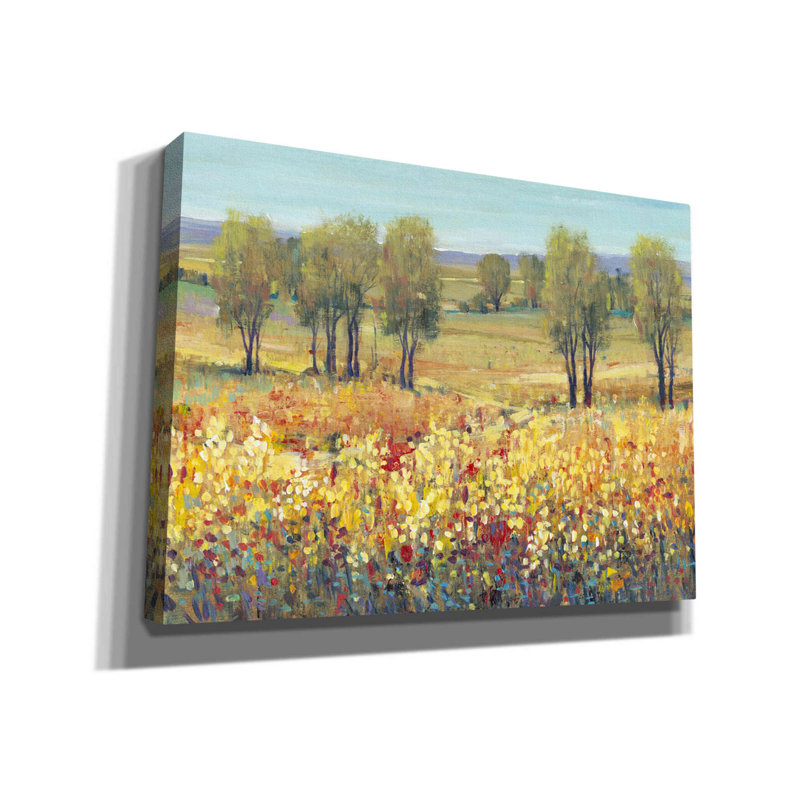 «Golden Fields I» par Tim O'toole, art mural sur toile, H 40 po x l 54 po x P 1,5 po