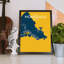 Honolulu City Map - No Frame Print-1848708853