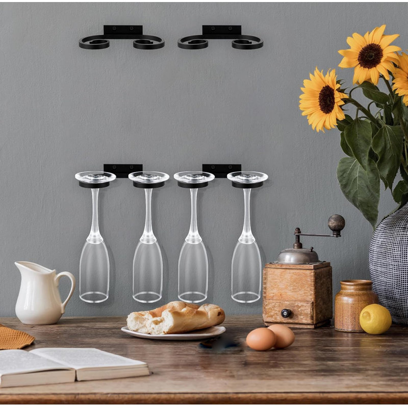 Metal Black Wire Wine Glass Hook Holder